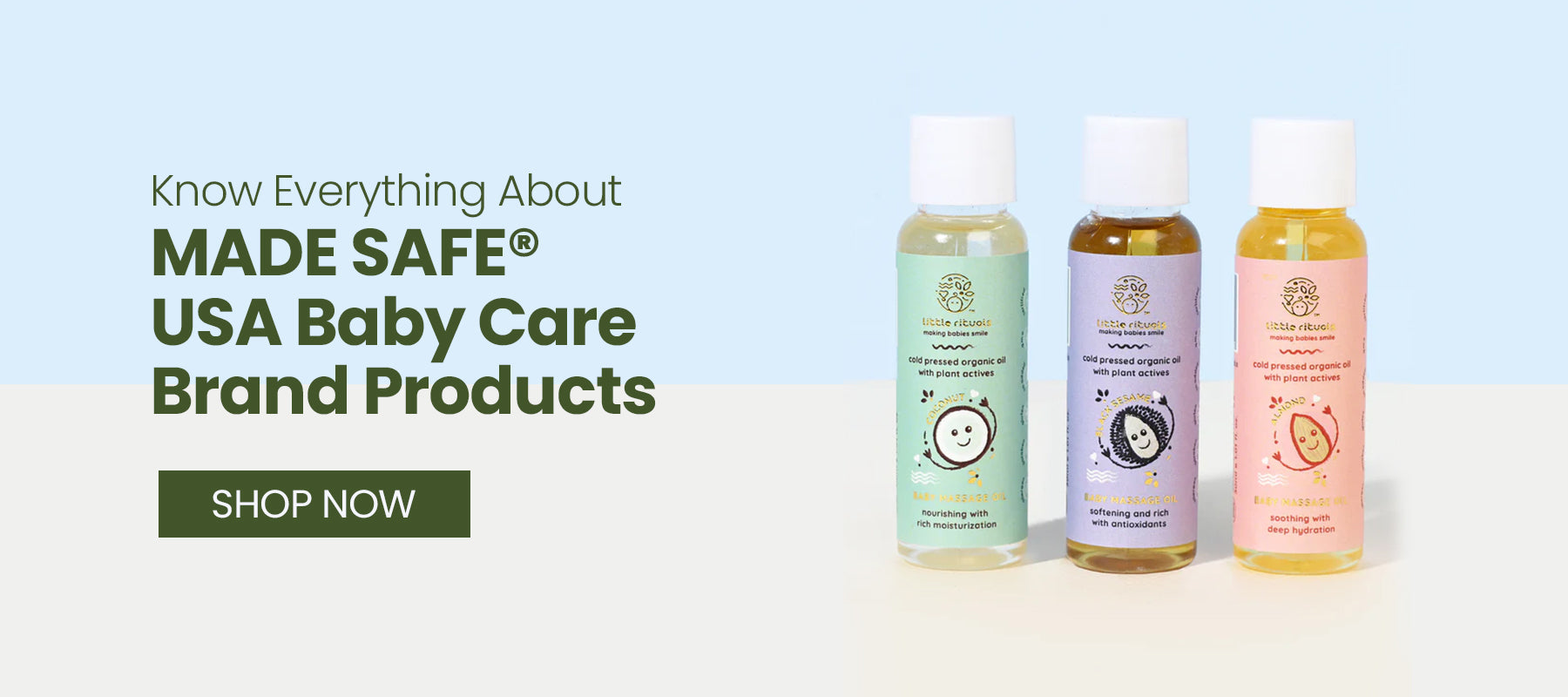 MADE SAFE Certified baby skincare products